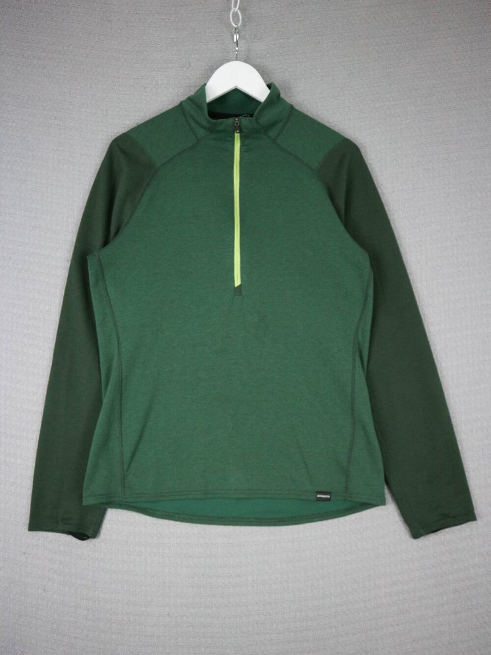 Patagonia Capilene Thermal Quarter Zip Light Sweater Green Medium Polartec
